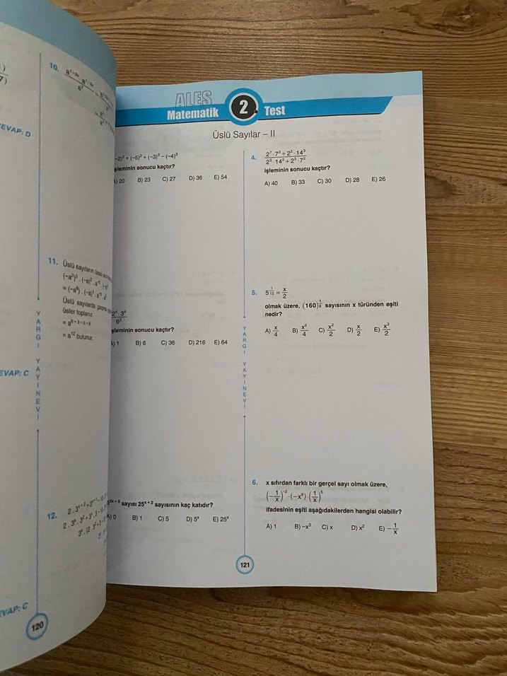 ALES 2026 Matematik Soru Bankası Deniz Atalay Yargı yayınları - Görsel 3