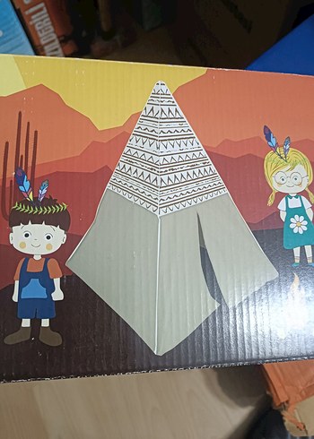 Kızılderili Çadır Model Kiti 102x102x125 cm - Görsel 2