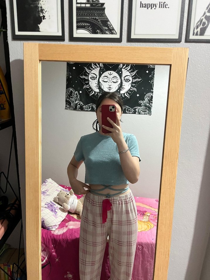 Turkuaz Kadın Crop - Görsel 4