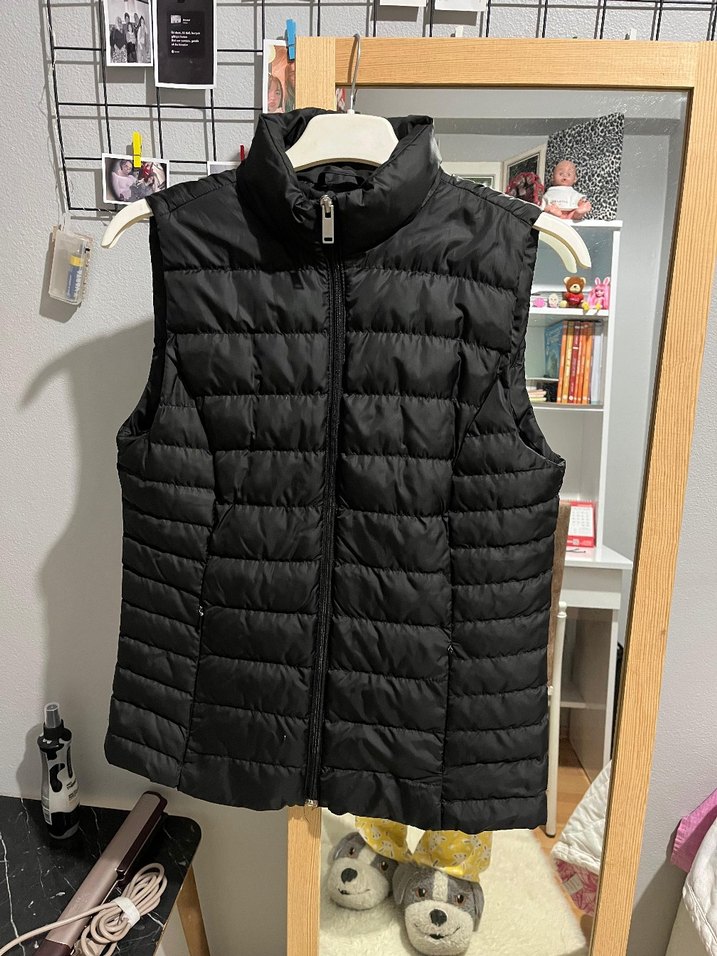 Siyah Fermuarlı Kadın Şişme Yelek - Görsel 2