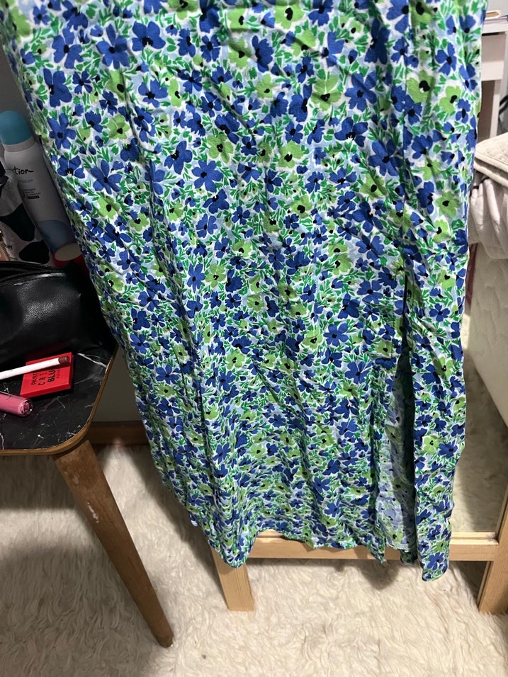 Midi Çiçek Desenli Elbise - Görsel 4