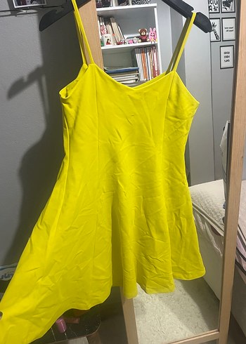 Sarı mini elbise - Görsel 2