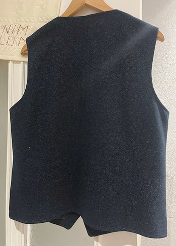 Düğmeli Erkek Gri Lacivert Yelek - Görsel 4