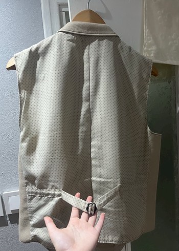 Bej Düğmeli Klasik Erkek Yelek - Görsel 5