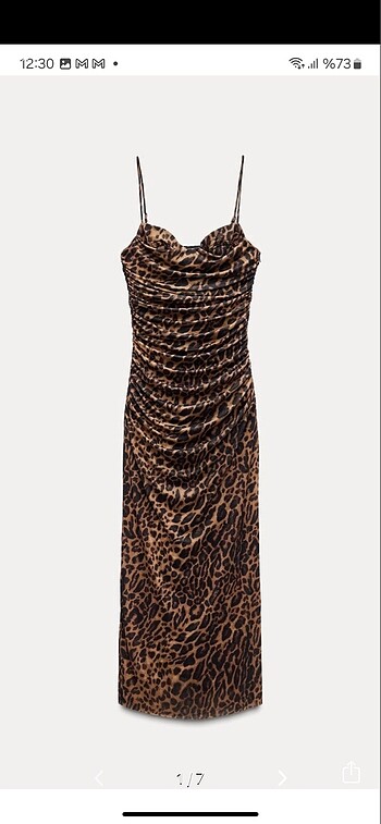 Zara leopar elbise