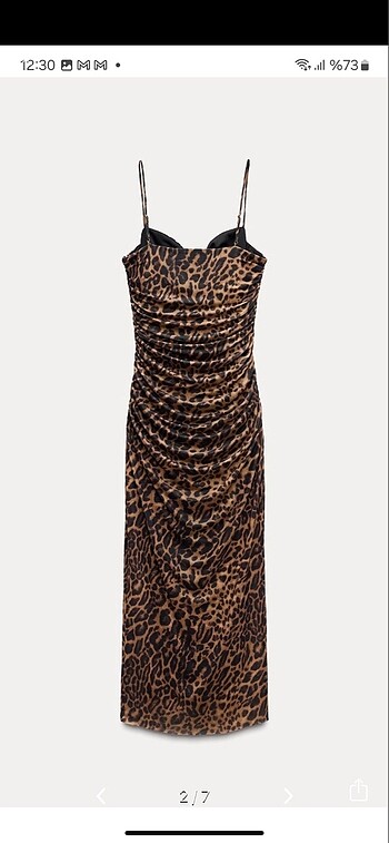 Zara Zara leopar elbise