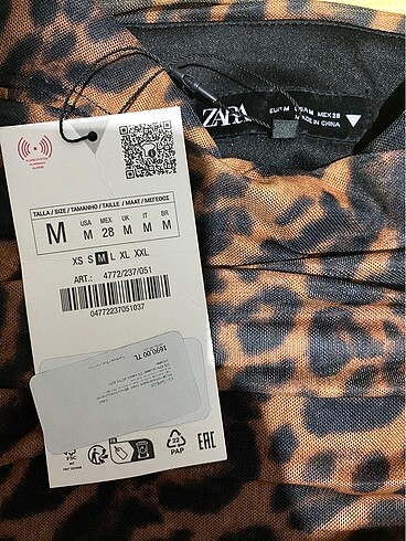 m Beden çeşitli Renk Zara leopar elbise