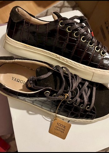 36 Beden kahverengi Renk Kahverengi Süet Bağcıklı Kadın Sneakers