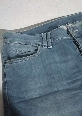 Diğer Kadın Gri Mavi Mini Denim Şort