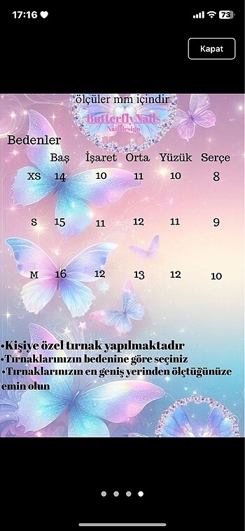 Beden Renk Kişiye özel