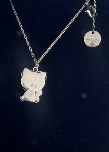 Beden pembe Renk Swarovski Hello Kitty Kolye