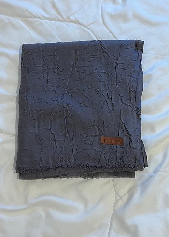 Pamuk Kraş Şal Lacivert&Gri - Görsel 3