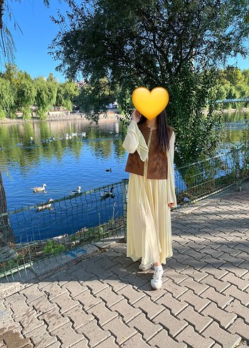 H&M H&M EDITION S/S 2025 Bluz ve Etek soft sarı bluz+etek