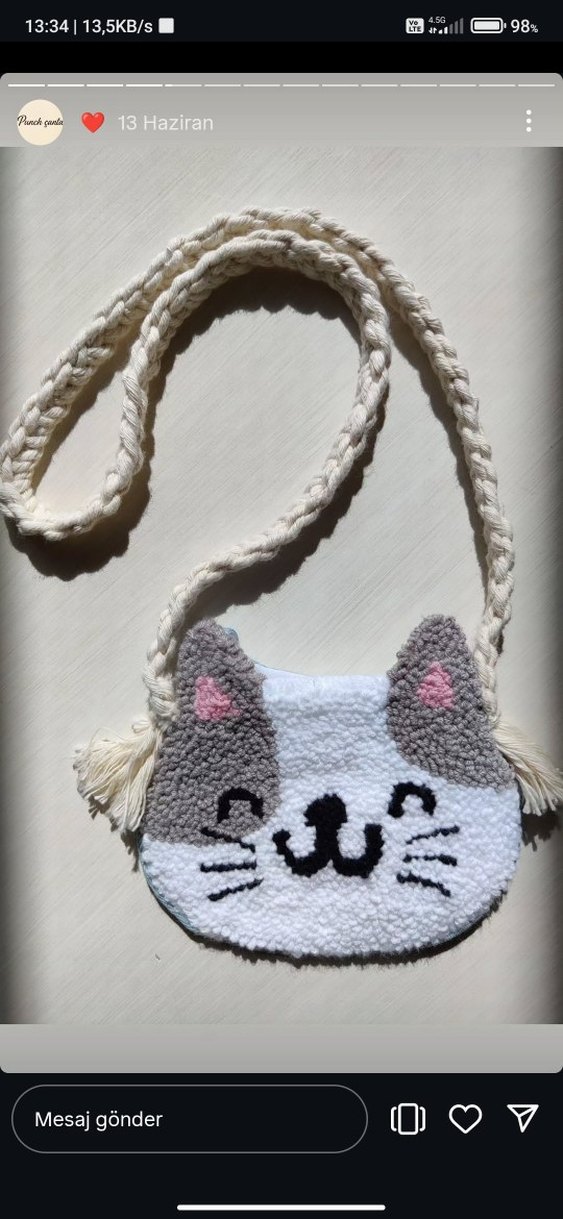 Kedi Aksesuarları çantaları -Gri ve Kahverengi Çantalar - Görsel 4