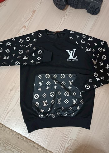 Louis Vuitton Siyah Baskılı Erkek Sweatshirt