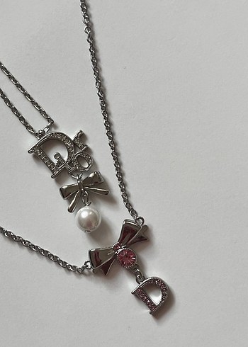 Christian Dior Ribbon İnci Detaylı Coquette Kolye - Görsel 3