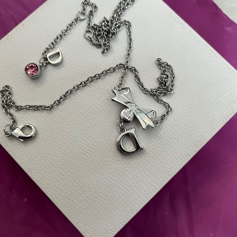 Orijinal Christian Dior Coquette Ribbon Kolye - Görsel 3