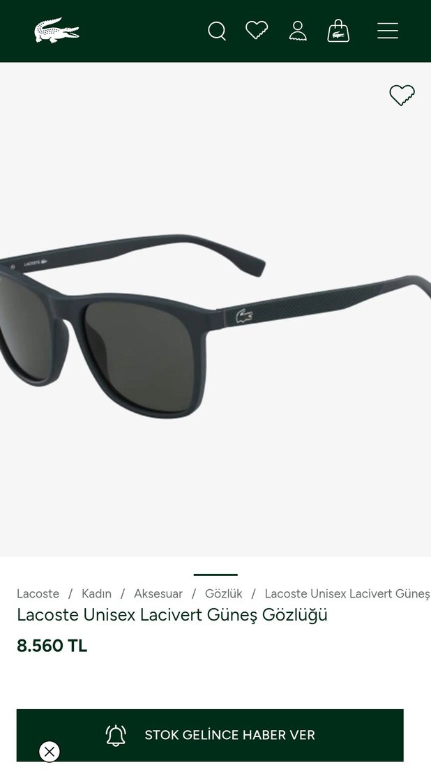 Lacoste Güneş Gözlüğü Orijinal - Görsel 4