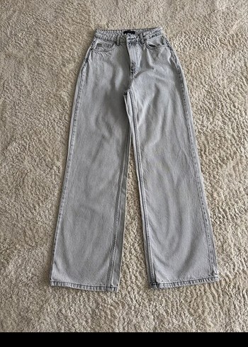 Gri Düğmeli Kadın jean - Görsel 3