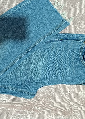 Kadın Gri Regular Fit Midi Denim Jean - Görsel 4