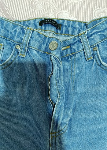 Kadın Gri Regular Fit Midi Denim Jean - Görsel 2