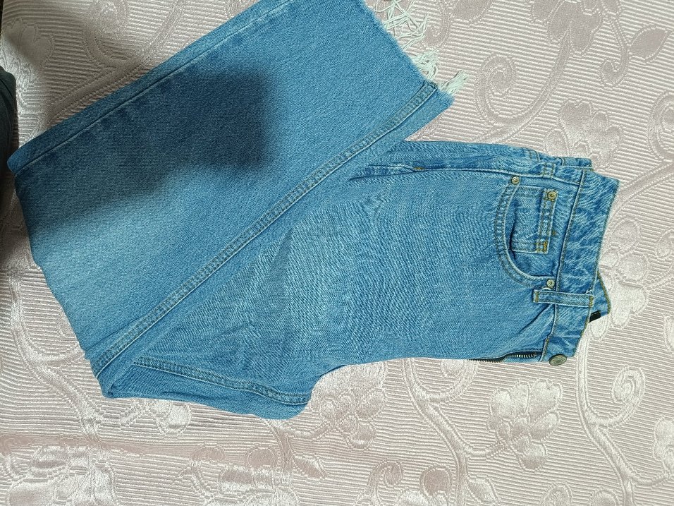 Kadın Gri Regular Fit Midi Denim Jean - Görsel 4