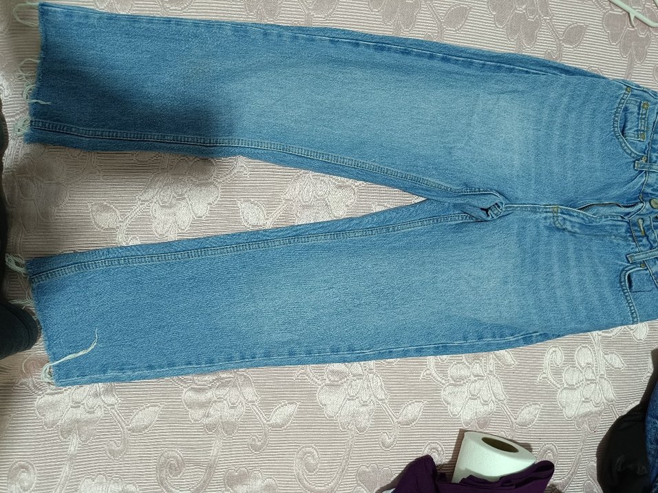 Kadın Gri Regular Fit Midi Denim Jean - Görsel 3