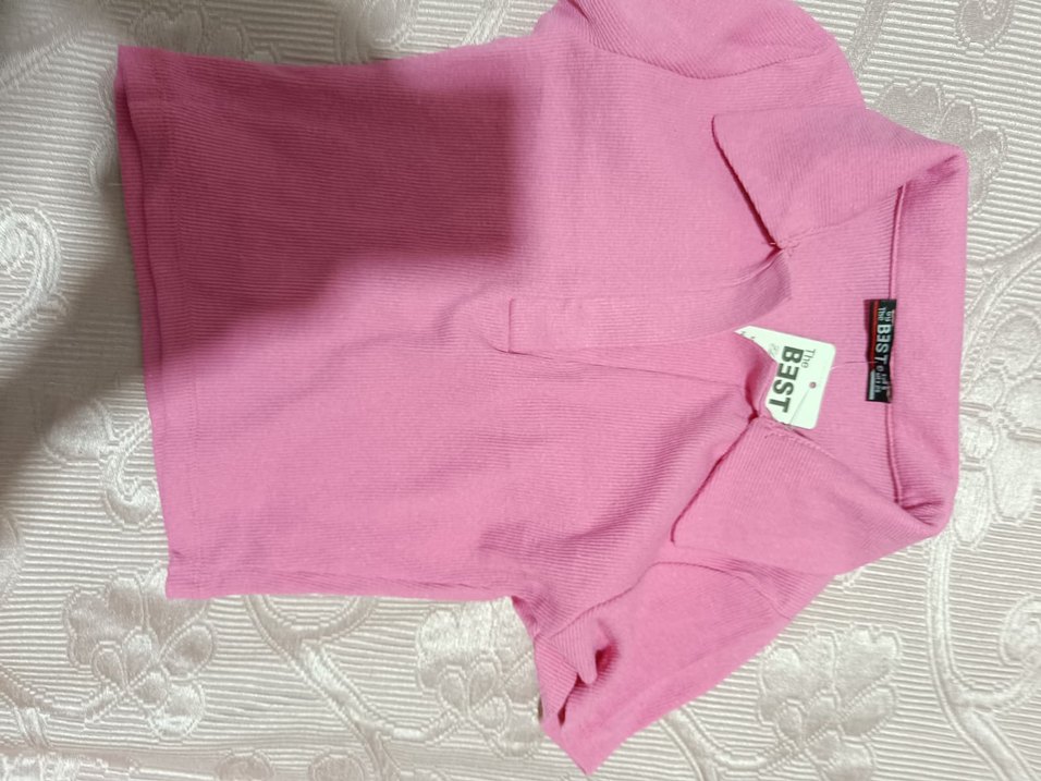 pembe polo yaka tişört - Görsel 2