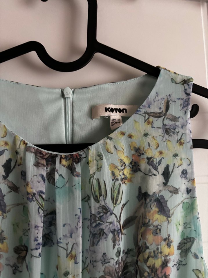 Fırfırlı Turkuaz Bohem Uzun Elbise - Görsel 3