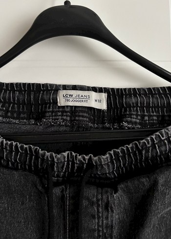 Erkek Siyah Bol Kesim Kot Pantolon - Görsel 2