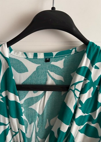 Yeşil Desenli Bohem Uzun Elbise - Görsel 3