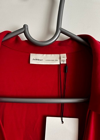 Bordo Drapeli Uzun Kollu Midi Elbise - Görsel 2