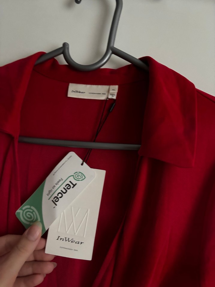 Bordo Drapeli Uzun Kollu Midi Elbise - Görsel 3