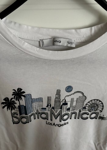 Beyaz Santa Monica Baskılı Kısa Kollu Tişört - Görsel 2