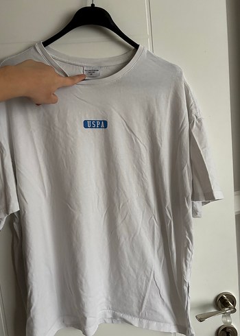 US Polo Assn. Beyaz Erkek Tişört - Görsel 2