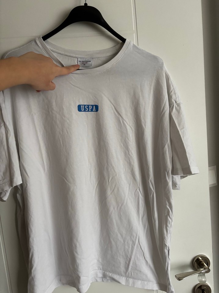 US Polo Assn. Beyaz Erkek Tişört - Görsel 2