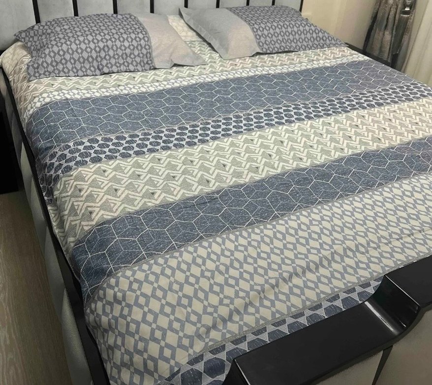 Gri Desenli Yatak Örtüsü yataş marka - Görsel 2