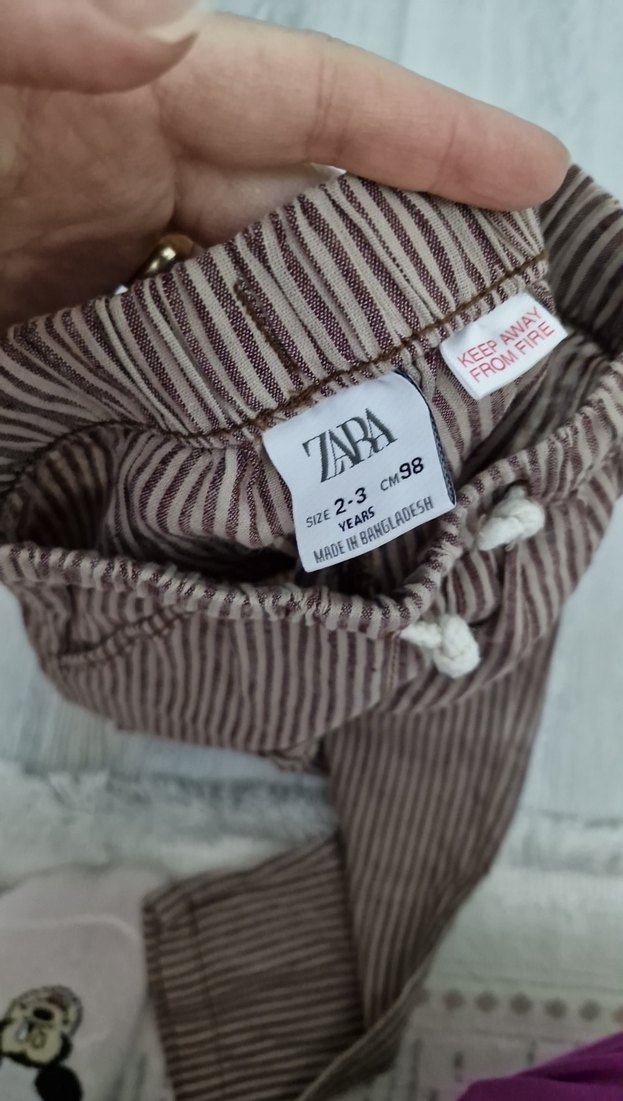 Erkek Çocuk Çizgili Kahverengi Rahat Pantolon - Görsel 4