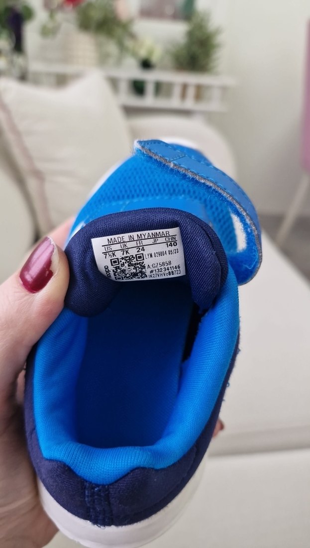 Erkek Çocuk Mavi Cırtlı Spor Ayakkabı - Görsel 4