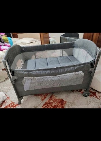 Uni Baby Gri Oyun Parkı Yatak park yatak anne yanı