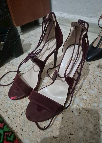Bordo Kadın Topuklu Ayakkabı