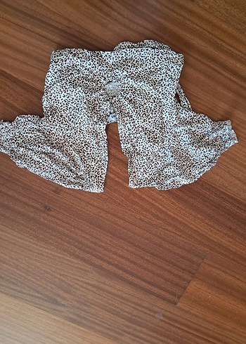 Leopar Desenli V Yaka Kadın Bluz - Görsel 3