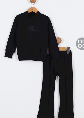 Kahverengi Bebek Kız Uzun Kollu Takım - Görsel 2