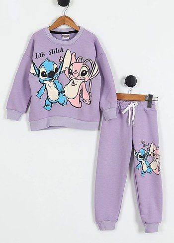 Pembe Baskılı Uzun Kollu Bebek Kız Takımı - Görsel 5