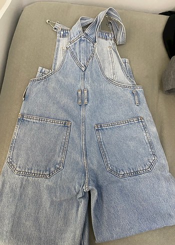 Mavi Denim Kadın Midi Boy Bol Tulum - Görsel 3