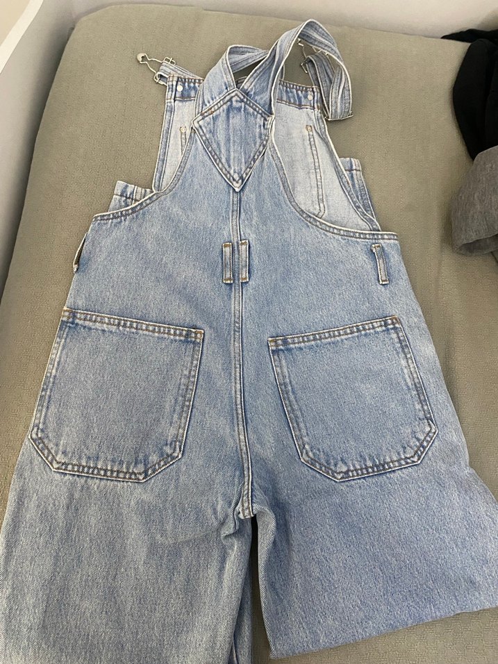 Mavi Denim Kadın Midi Boy Bol Tulum - Görsel 3