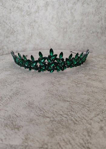 GELİN NİŞAN KINA SÖZ YEŞİL TAŞLI TAÇ - Görsel 6