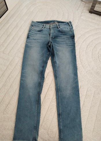 Erkek Mavi Normal Kesim Denim Jean