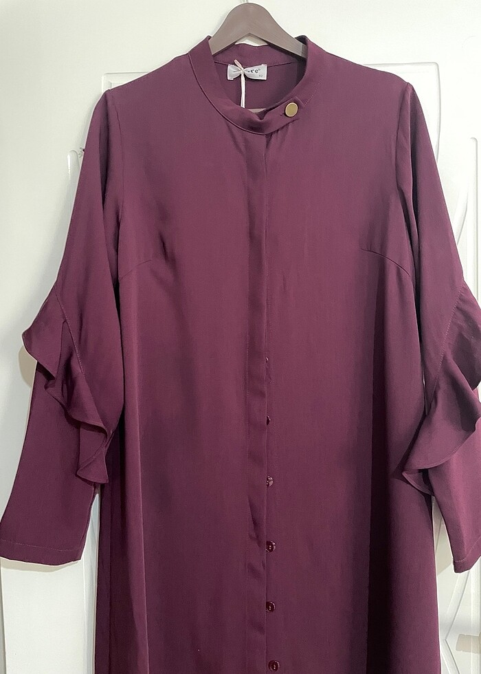 Ferace elbise mürdüm - Görsel 3