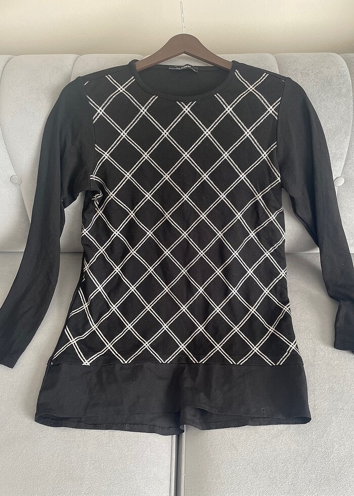 Siyah sim detay tunik - Görsel 2